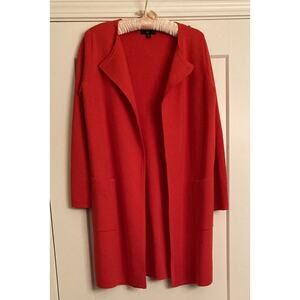 J Crew Juliette Collarless Sweater Blazer Red - Sz XXS
